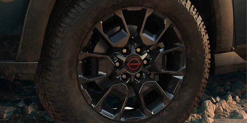 The wheel and rims of the 2025 Nissan Armada in Pompano Beach, FL